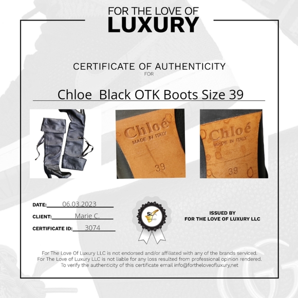 SOLD Chloe Black Grain Pebble Leather OTK Over The Knee Thigh High Boot 9 IT 39 - Picture 16 of 16